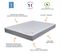 Matelas Ressort + Sommier Gris Clair 160x200 Ryad - Hauteur 20 Cm - Soutien Très Ferme