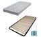 Matelas Mousse + Sommier Métal Démonté 140x190 Morgan - Hauteur 17 Cm - Soutien Ferme