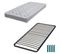 Matelas Mousse + Sommier Métal C220 90x190 Morgan - Hauteur 17 Cm - Soutien Ferme