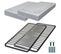 Matelas Mousse + Sommier Métal C220 2x90x190 Madere - Hauteur 24 Cm - Soutien Ferme