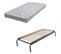 Lit Gigogne + Matelas Morgan - 90x190 - Mousse - 20 Lattes Bois - Gain De Place