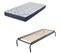 Lit Gigogne + Matelas Melior - 90x190 - Mousse - 20 Lattes Bois - Gain De Place