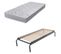 Lit Gigogne + Matelas Maryland - 80x190 - Mousse - 20 Lattes Bois - Gain De Place