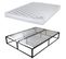 Sommier Démontable Surélevé Kit27 + Matelas Marly - 40 Lattes Bois - Gain De Place