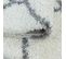 Salma - Tapis à Poils Longs Et Motifs Alhambra - Blanc Et Gris 160 X 230 Cm