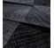 Carreaux - Tapis à Motifs Carreaux En Damier - Noir Et Gris 200 X 290 Cm