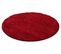 Shaggy - Tapis Uni Rond - Rouge 200 X 200 Cm