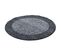 Shaggy - Tapis à Bordures Rond - Gris 120 X 120 Cm