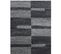 Roma - Tapis Shaggy à Motifs Traits - Gris Et Anthracite 280 X 370 Cm