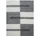 Roma - Tapis Shaggy à Motifs Traits - Gris Clair Et Ivoire 240 X 340 Cm