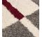 Roma - Tapis Shaggy à Motifs Traits - Rouge Et Gris 200 X 290 Cm