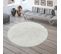 Moelleux - Tapis Cosy Rond à Poils Longs - Blanc 120 X 120 Cm