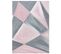 Pastel - Tapis Couleur Pastel - Rose et Gris 200 X 290 Cm