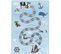 Ocean - Tapis Enfant Lavable Bleu 120 X 170 Cm