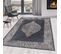 Tapis Baroque Noir Et Beige Lavable En Machine 160x230cm