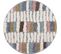 Hippie 03 - Tapis Rond à Poils Longs Et Relief Multicolore 120x120cm