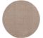 Tara - Tapis Rond Uni Beige à Relief Chevron 120x120cm