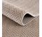 Tara - Tapis Uni Beige à Relief Chevron 160x230cm