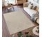 Tapis Effet Jute Naturel à Relief Losanges Beige 140 X 200 Cm