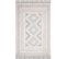 Tapis Boho Chic à Franges Tressées Crème/gris 160x230cm