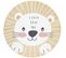 Tapis Rond Pour Chambre D'enfant Lion Jaune Et Blanc 160x160cm