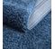 Tapis à Poils Longs Rond Softy Bleu 200x200cm