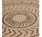 Tapis De Salon Naturel Aspect Jute Motifs Géométrique Beige Et Noir 280x370cm