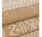 Tapis De Salon Naturel Aspect Jute Motifs Géométrique Beige Et Crème 280x370cm