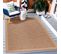 Tapis De Salon Naturel Aspect Jute Beige Et Noir 280x370cm