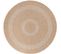 Tapis Rond Naturel Aspect Jute Beige Crème 120x120cm