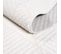 Tara - Tapis Rond à Relief Géométrique Couleur Uni Blanc 120x120cm