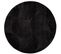 Tara - Tapis Rond à Relief Arc Couleur Uni Noir 200x200cm