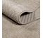 Tara - Tapis De Salon à Relief Géométrique Couleur Uni Beige 120x160cm