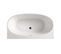 Belina - Baignoire Semi-ilot - Blanc - 80x140x58cm