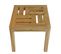 Salento - Ensemble Table Basse Carrée Et Chaises Pliantes En Teck - Mobilier De Jardin