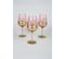 Verres à Vin Degrade Rose Glow - Lot De 6