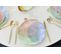 Assiette Plate Tricolore-paradise Par Boite De - 6