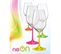 Lot De 4 Verres à Vin Neon 350ml