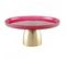 Plateau Framboise Sur Pied Dore 28cm