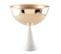 Coupe Sur Pied Blanche Et Rose Doree 20.5x20.5x24cm