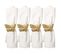 Lot De 4 Ronds De Serviette Papillon Dore