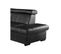 Canapé D'angle Convertible En Cuir Italien De Luxe 5/6 Places Tony, Coffre, Noir Angle Droit