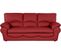 Canapé 3 Places Convertible Osiris 100% Tout Cuir Italien Vachette , Couleur Rouge Foncé