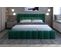 Lit 160x200 Rembourré En Velours Luxe Avec Coffre Et Éclairage LED, Vert, Lana