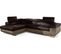 Canapé D'angle Convertible En Velours Luxe 5 Places Annecy, Coffre, Chocolat / Marron, Angle Gauche