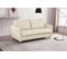 Canapé 3 Places Convertible En Velours De Luxe Sanremo, Couchage Quotidien, Beige