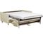 Canapé 3 Places Convertible En Velours De Luxe Sanremo, Couchage Quotidien, Beige