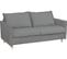 Canapé 3 Places Convertible En Velours De Luxe Sanremo, Couchage Quotidien, Gris