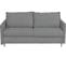 Canapé 3 Places Convertible En Velours De Luxe Sanremo, Couchage Quotidien, Gris