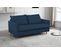 Canapé 3 Places Convertible En Velours De Luxe Sanremo, Couchage Quotidien, Bleu Foncé